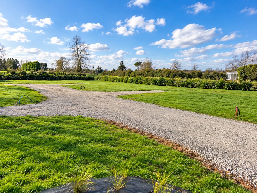 Access road at Waypoint Hamilton, next to Stronghold vehicle storage